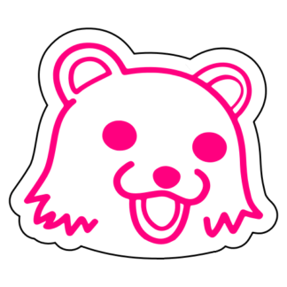 Pedo Bear Sticker (Hot Pink)
